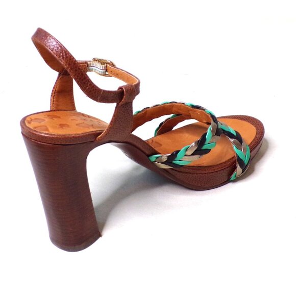 🆕CHIE MIHARA Braided Ankle Strap Block Heel Sandals Shoes  US 7.5, EU 37.5 - Picture 7 of 11